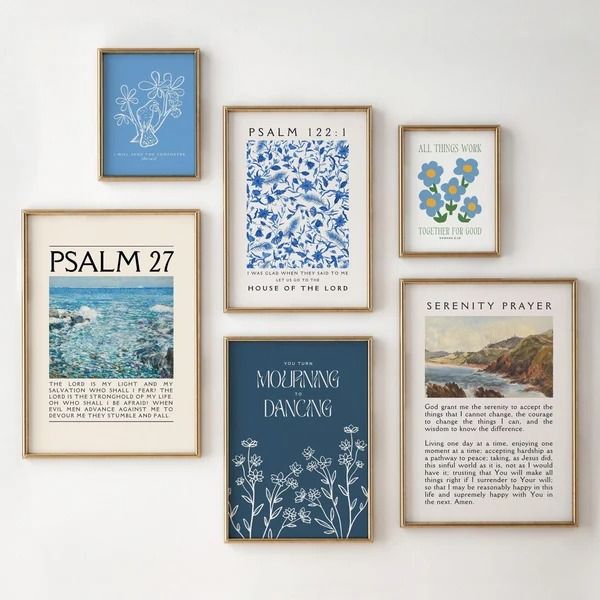 Blue Faith Wall Set