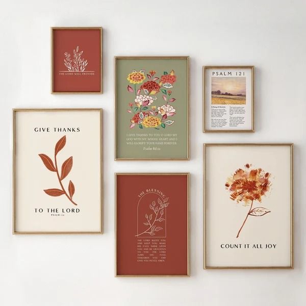 Rustic Botanical Quote Set