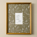 Golden Floral Frame with Text Art